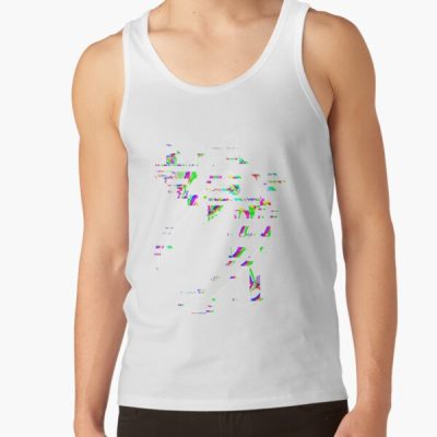 Ondoyance - Ghostemane White (Glitch). Tank Top Official Ghostemane  Merch