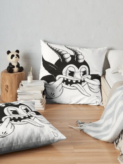 Felix Cartoon Ghostemane Throw Pillow Official Ghostemane  Merch