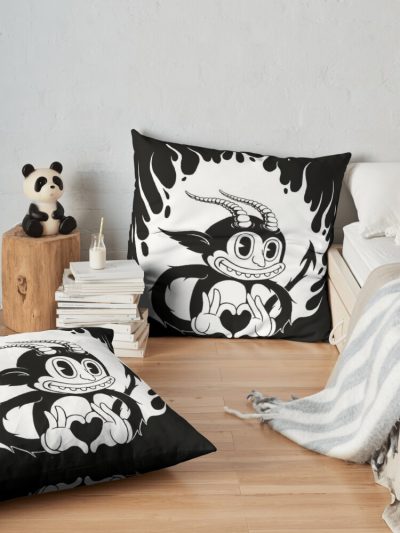 Felix Cartoon Ghostemane Love Throw Pillow Official Ghostemane  Merch