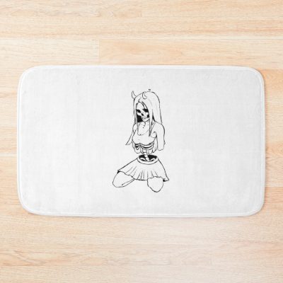 Skeleton Girl (Full Body/Black And White) Bath Mat Official Ghostemane  Merch