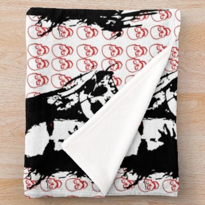 Bones Team Sesh Design Throw Blanket Official Ghostemane  Merch