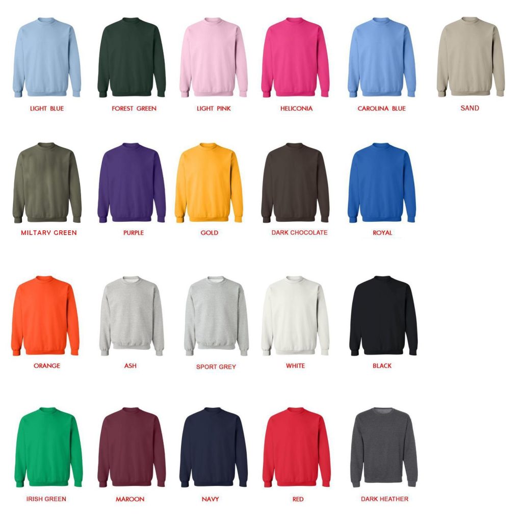 sweatshirt color chart - Ghostemane Shop