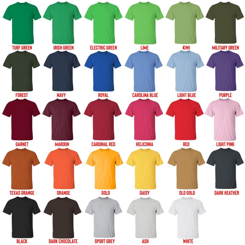 t shirt color chart - Ghostemane Shop